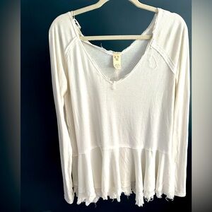 Free People white Baby doll shirt Size Small